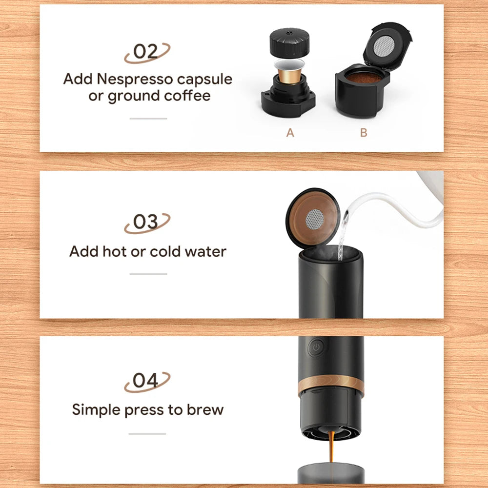 Machine à café/capsule électrique portable froide/chaude